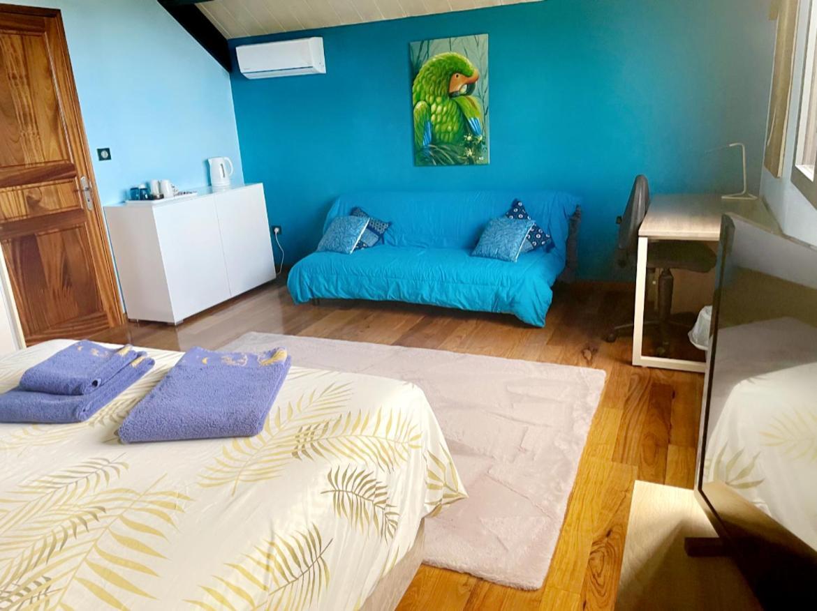 Chambre "Bleu Ocean" Villa Hermes Saint Pierre Luaran gambar